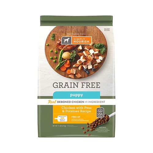 Simply Nourish Grain Free Chicken With Peas Potatoes Recipe Puppy Dry Dog Food 1