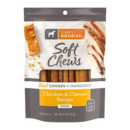 Simply Nourish Soft Chews Chicken Cheese Dog Treats 1